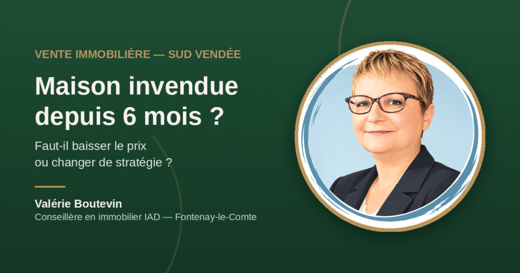 Maison invendue depuis 6 mois, faut-il baisser le prix à Fontenay-le-Comte — Valérie Boutevin, conseillère en immobilier
